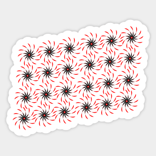 Minimal Interlocking Windmill Pattern Sticker